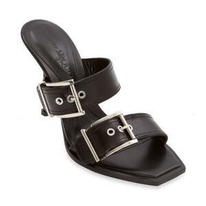 ALEXANDER MCQUEEN
Buckle Leather Heel Sandals